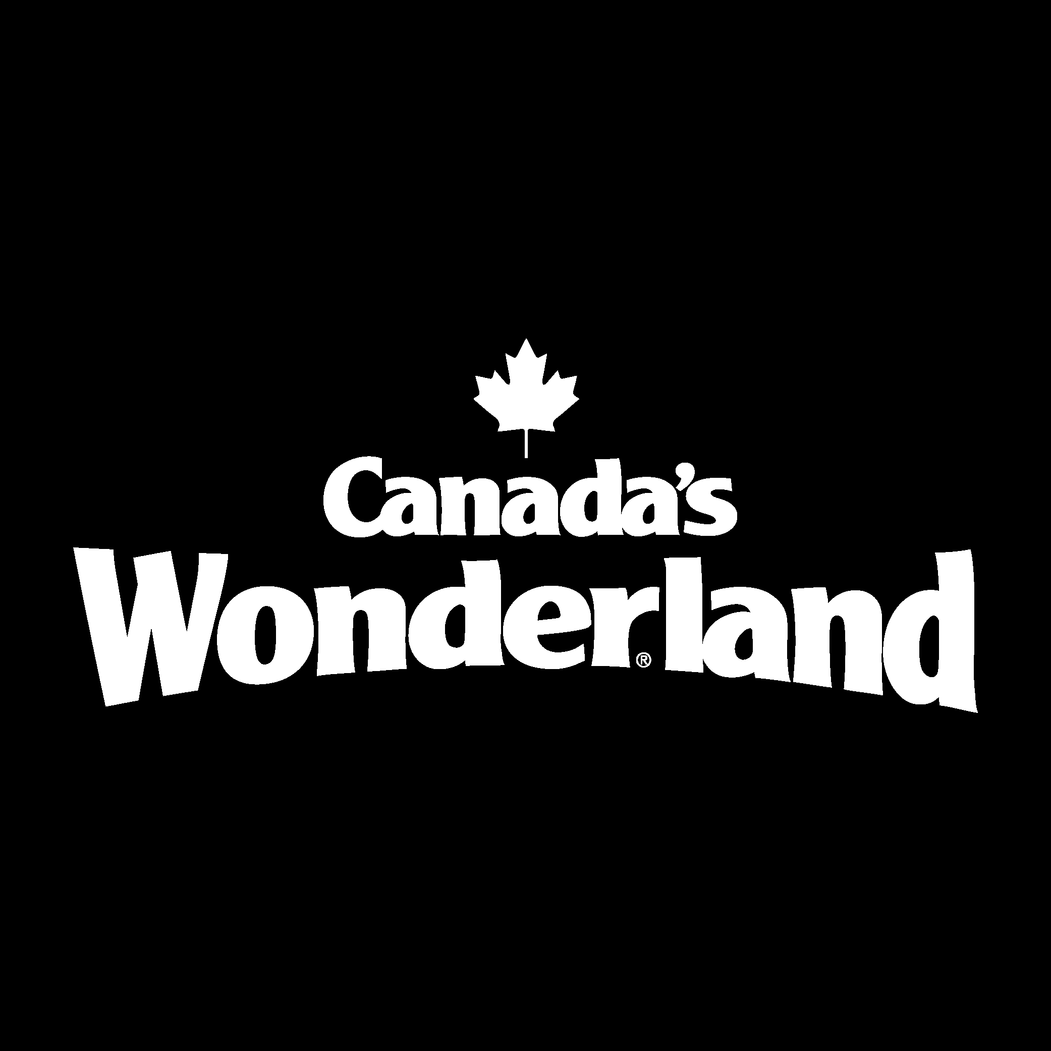 Canada's Wonderland White Logo Vector Logo